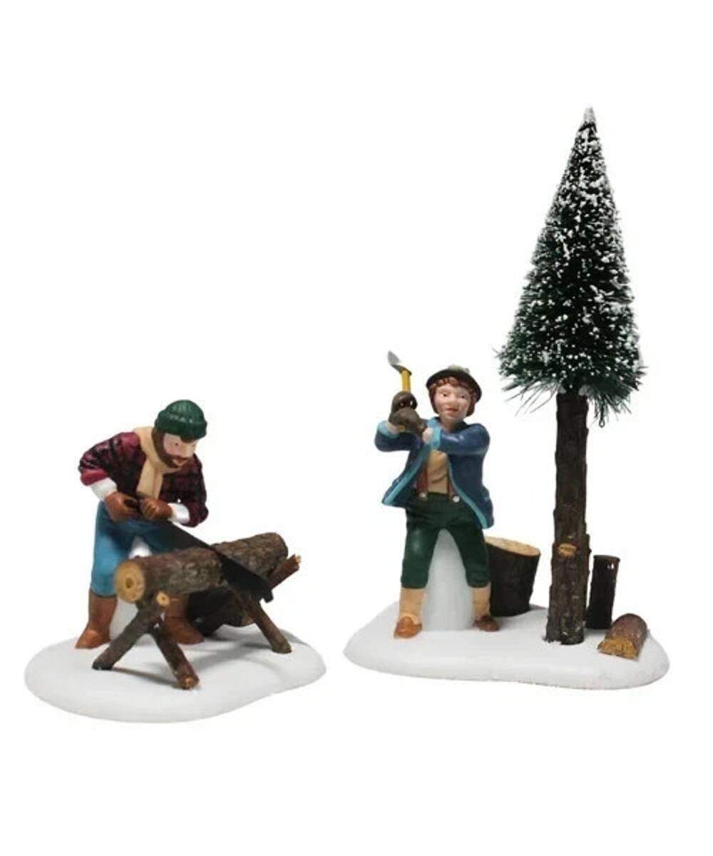 Department 56 Heritage Village "Lumberjacks" Figures #56590 Set Of 2